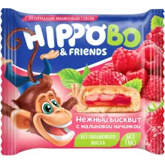 Пирожное HIPPO BO & friends с малиновой начинкой