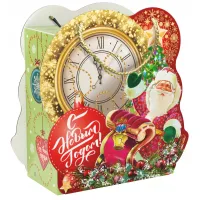 Короб фигурный Часы 1000 грамм элит